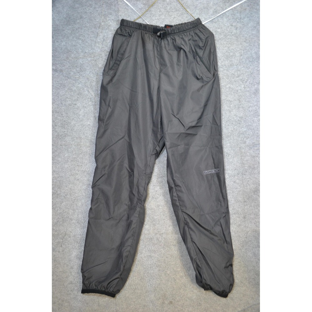 VTG Nike ACG Pants Mens L Gray Insulated Elastic Waist Zip Cuffs Hiking Outdoor